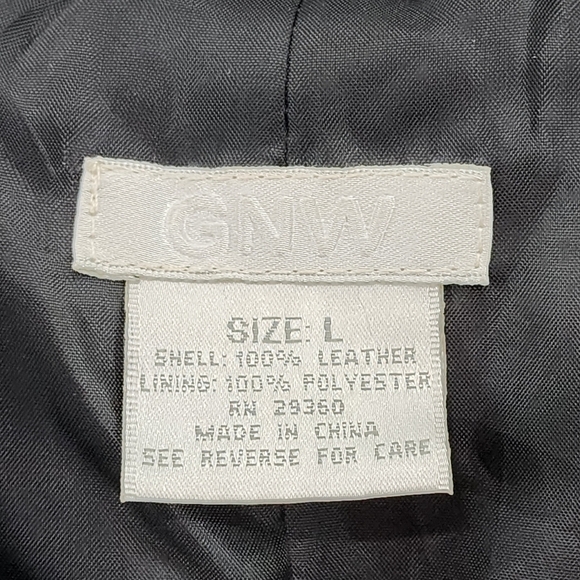 GNW Women's 100% Leather Full Zip Vest Jacket - L - Picture 3 of 6